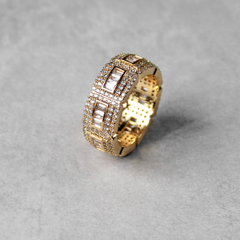 LAYERED BAGUETTE RING - GOLD