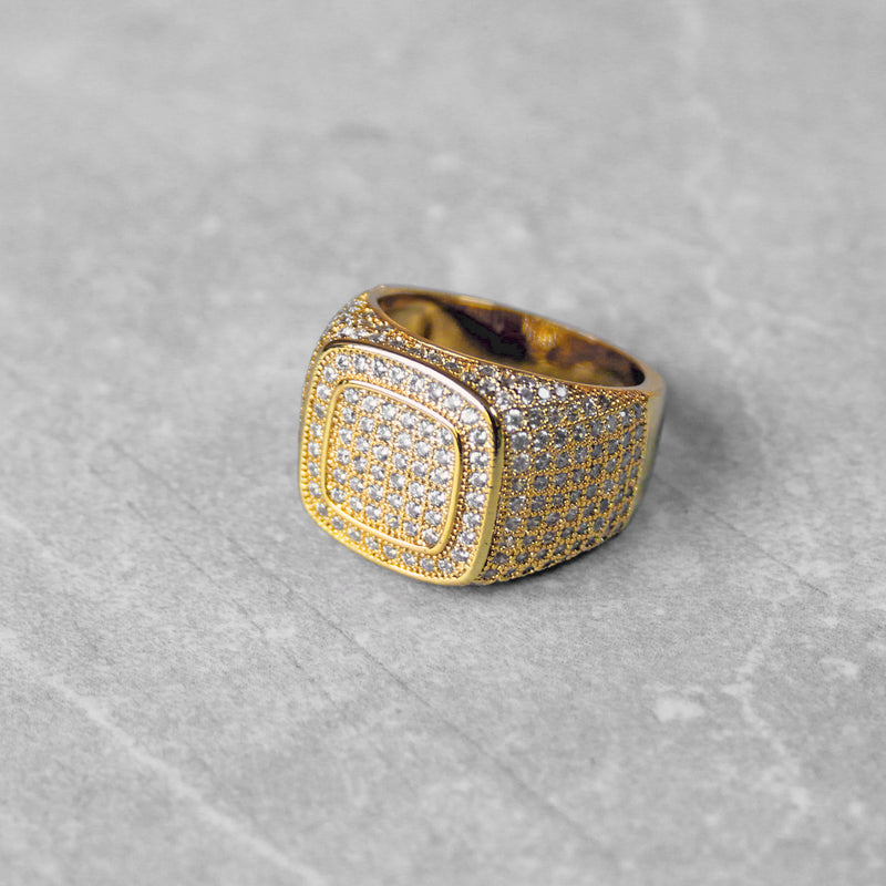DOUBLE SQUARE RING - GOLD