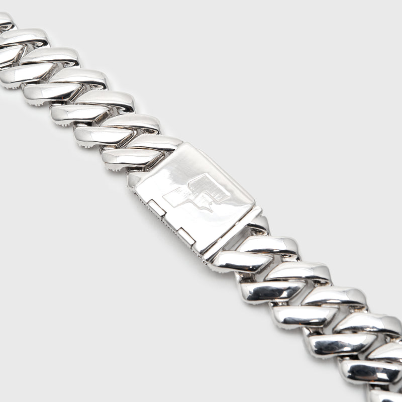 19MM PRONG CHAIN - WHITE GOLD